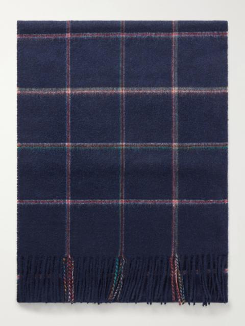 Paul Smith Checked Wool and Cashmere-Blend Scarf