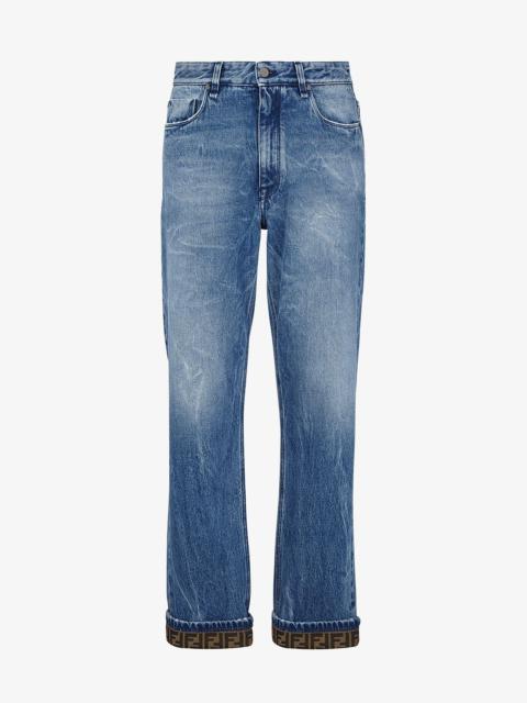 FENDI Dark blue denim jeans