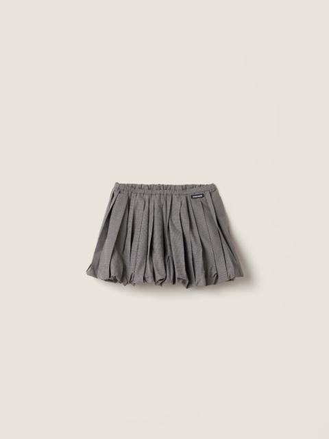 Miu Miu Pleated gingham check skirt