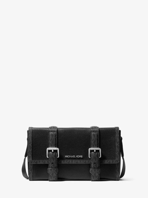 MICHAEL KORS Cooper Pebbled Leather and Signature Logo Trunk Crossbody Bag