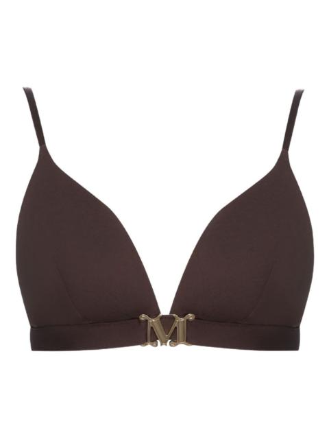Max Mara logo-letter bikini top