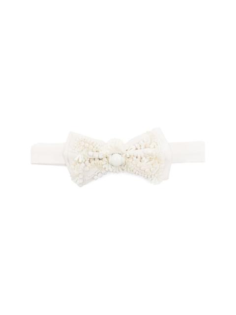 BIYAN bead-detailing silk bow tie