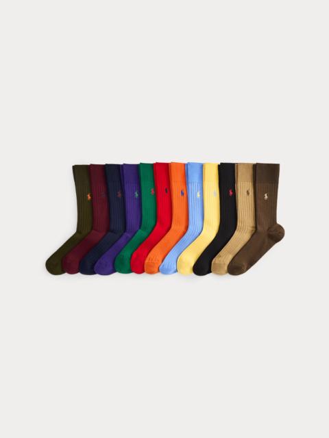 Polo Ralph Lauren Ribbed Trouser Sock 12-Pack Gift Set