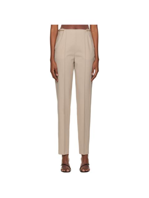 NENSI DOJAKA Beige Tailored Trousers