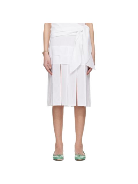 SUPER YAYA White Imperial Midi Skirt