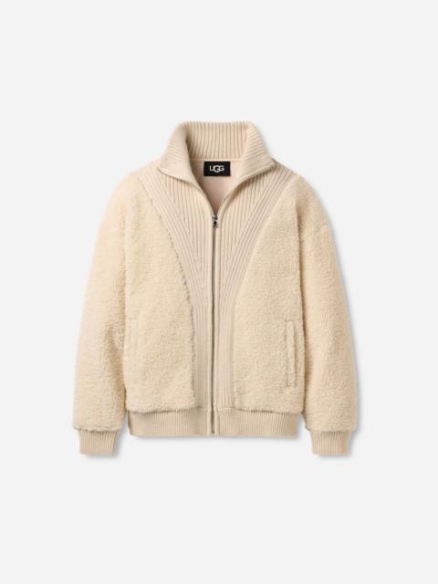 UGG ® Women's Isannah ChateauKnit Full Zip Polyester Tops in Cream