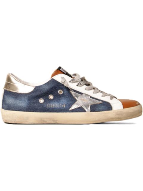 Golden Goose Super-Star Blue Denim Silver Tan