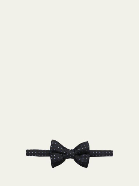 Men's Mulberry Silk Polka Dot Bow Tie