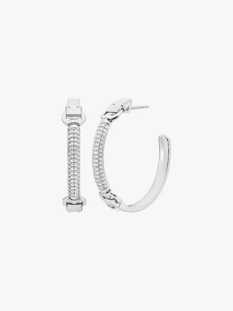 MICHAEL KORS Pavé Horsebit Hoop Earrings
