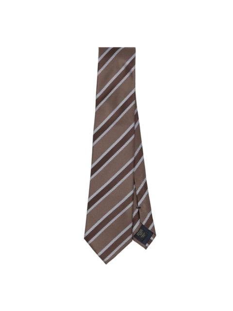 Brioni striped silk tie