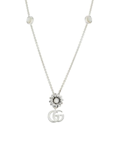 GUCCI Women's Sterling Silver & Mother-Of-Pearl GG Marmont Pendant Necklace - Silver