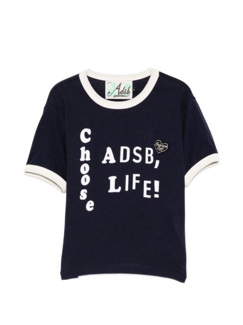 Andersson Bell flocking baby ringer T-shirt