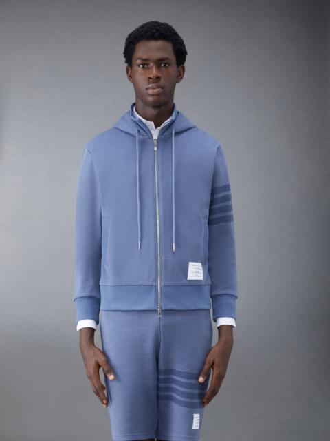 Double Face Knit 4-Bar Funnel Neck Zip Hoodie