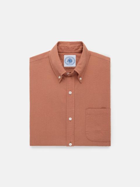 J. PRESS SHORT SLEEVE SEERSUCKER SPORT SHIRT - CLASSIC FIT