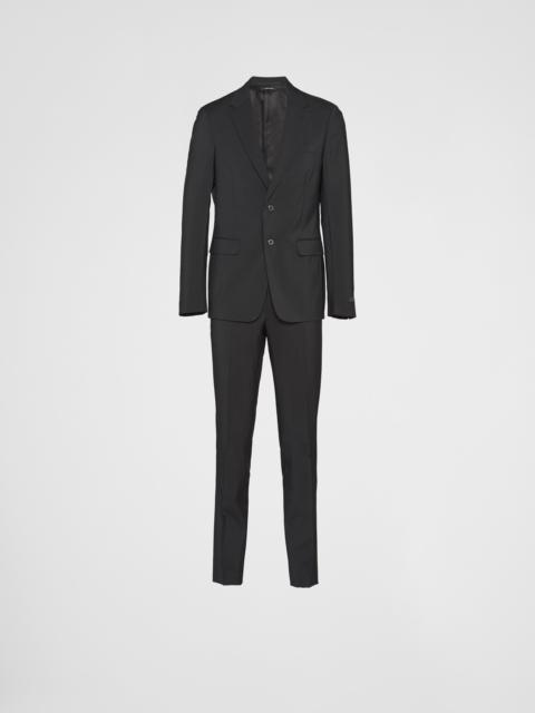 Prada Single Breasted Wool And Mohair Suit