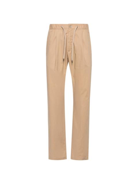 inverted-pleat tapered trousers