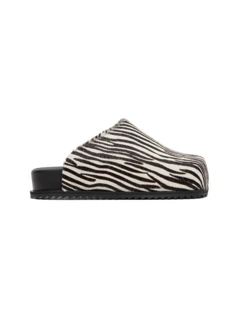 YUME YUME SSENSE Exclusive White & Brown Truck Slide Slip-on Loafers