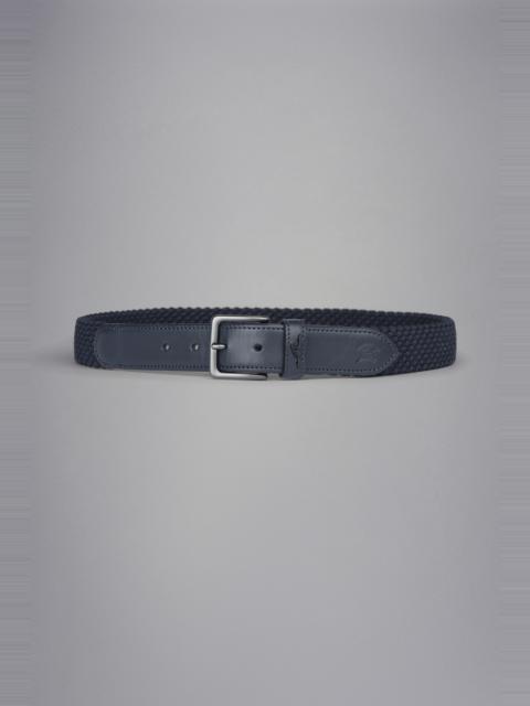 Paul & Shark LEATHER TRIMMED WOVEN ELASTIC BELT