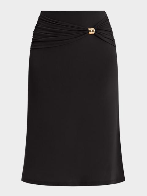 HERVE LEGER Valentina Drape Midi Skirt