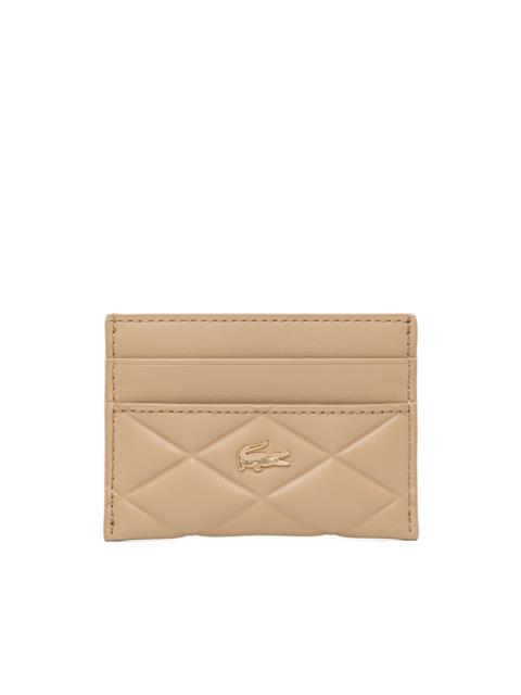 LACOSTE Crocodelle leather cardholder