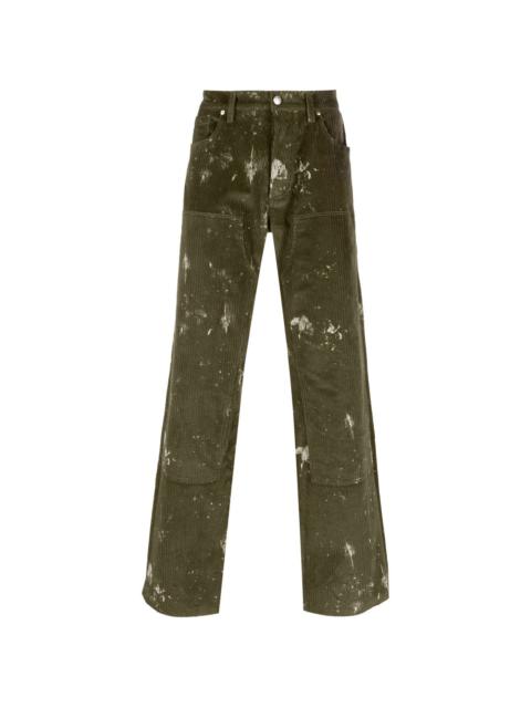 MISBHV paint-splatter corduroy trousers