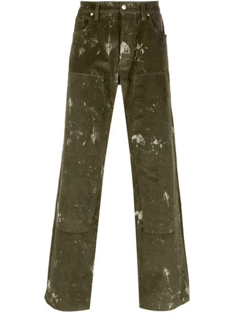 MISBHV paint-splatter corduroy trousers