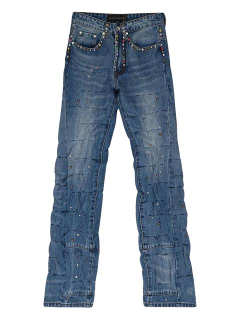 WHO DECIDES WAR studded jeans