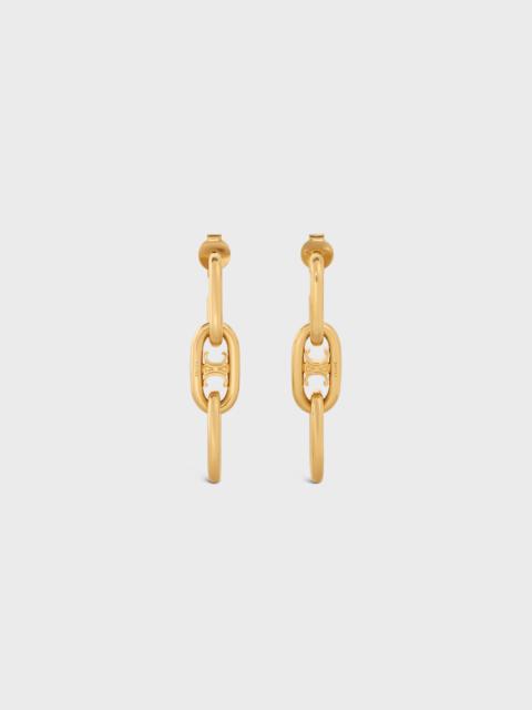 Triomphe Dangling Earrings in Brass with Gold finish