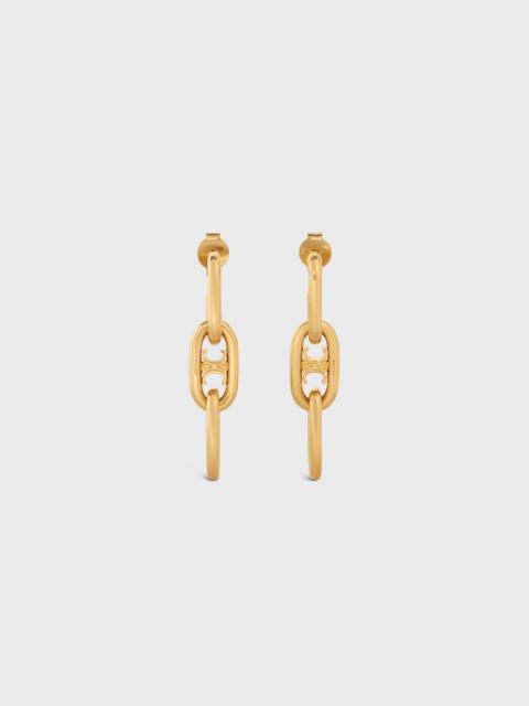 CELINE Triomphe Dangling Earrings in Brass with Gold finish