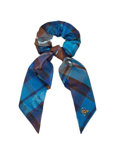 Vivienne Westwood Blue Embroidered Large Scrunchie