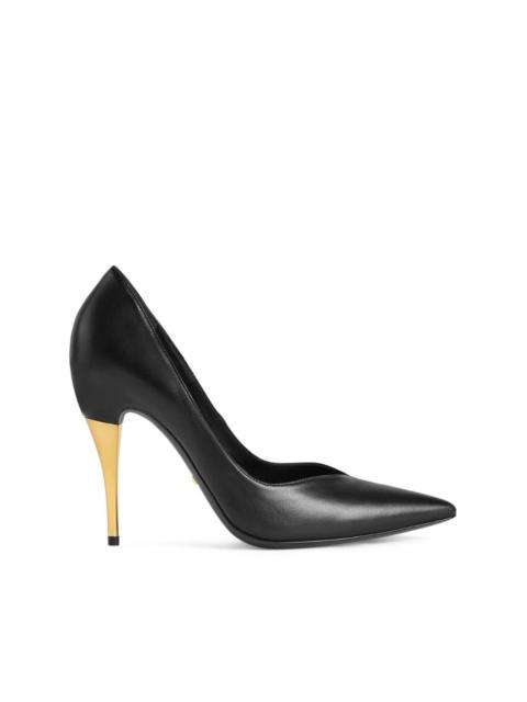 GUCCI metallic-heel pointed-toe pumps