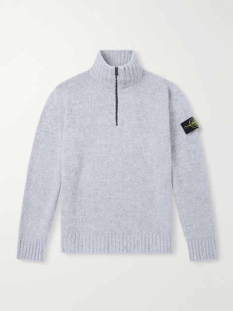 Stone Island Wool-Blend Half-Zip Sweater