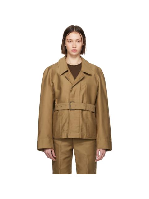 Lemaire Tan Belted Two Pocket Jacket