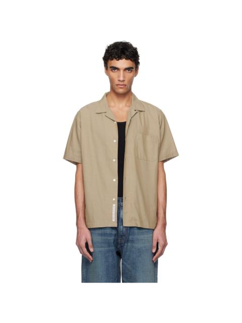 Nanamica Beige Open Collar Panama S/S Shirt