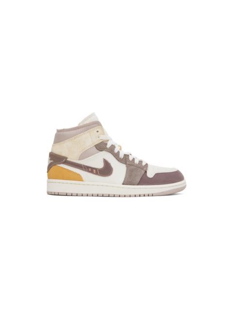 Jordan Beige Air Jordan 1 Mid SE Craft Sneakers