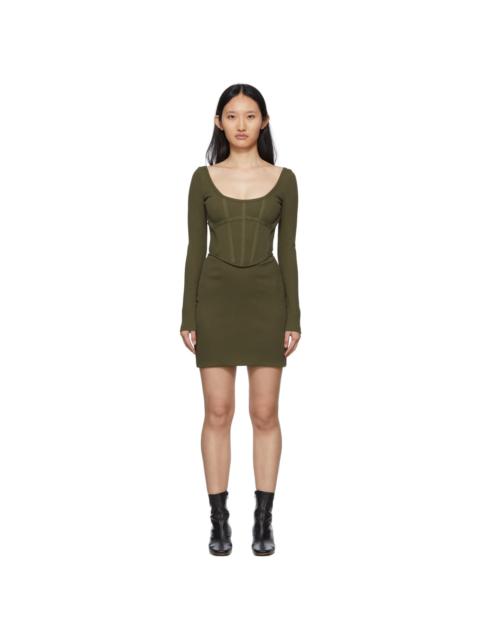 Dion Lee 코르셋 긴 소매 미니 드레스