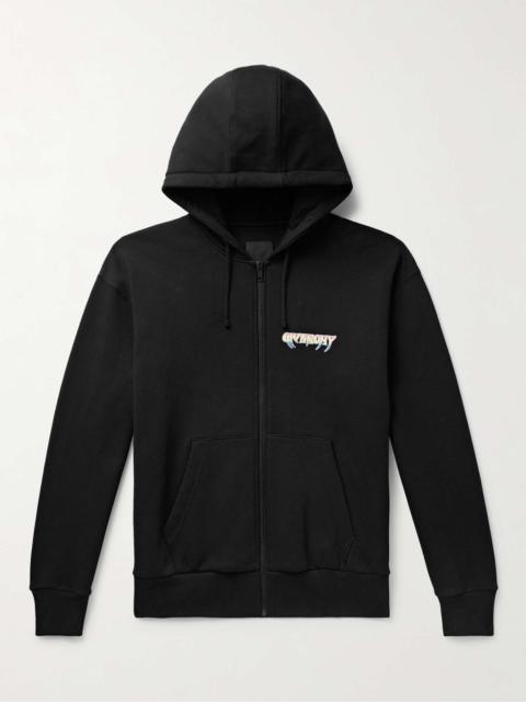 Givenchy World Tour Logo-Print Cotton-Jersey Zip-Up Hoodie