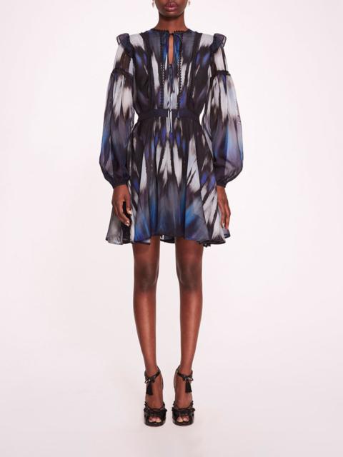 ABSTRACT VISCOSE MINI DRESS