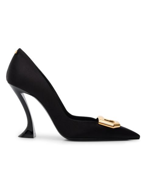 Lanvin Women's 100MM Midnight Step Buckle Pumps - Black