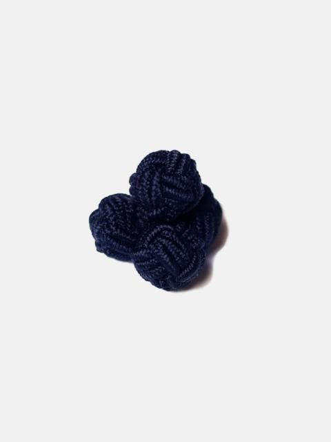 J. PRESS NAVY MONKEY'S FIST SILK KNOT CUFFLINKS