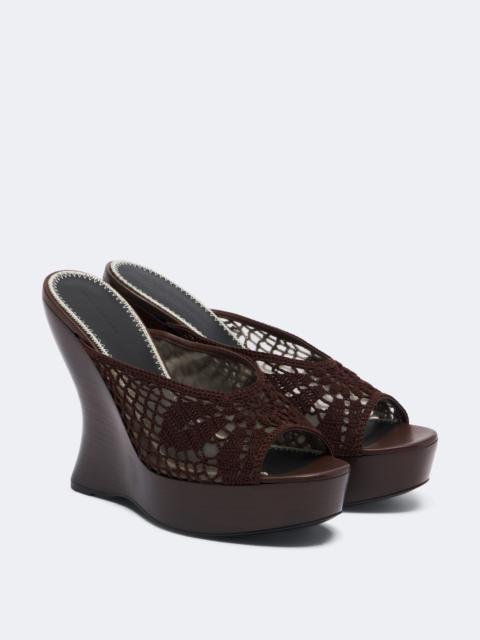 MAGDA BUTRYM Crochet wedge mules