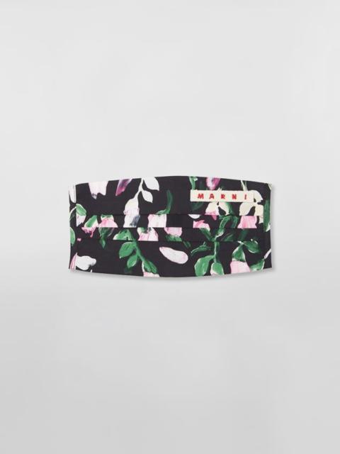 Marni REUSABLE FACE MASK COVER IN STREAM PRINT COTTON