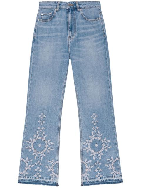 GANNI broderie-anglaise jeans