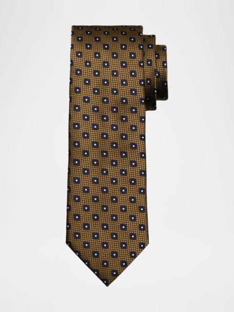 ZEGNA Men & apos;s Woven Floral Silk Tie