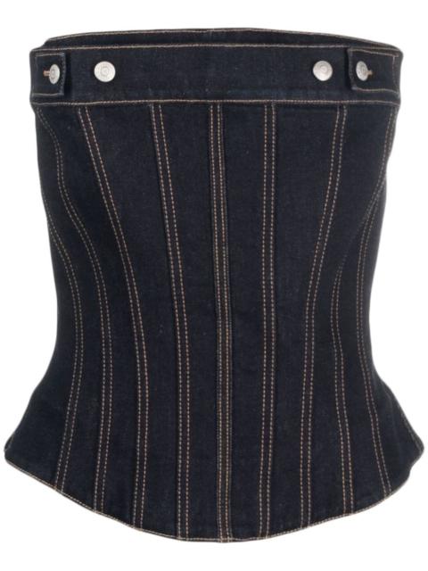 Alexander McQueen denim bustier top