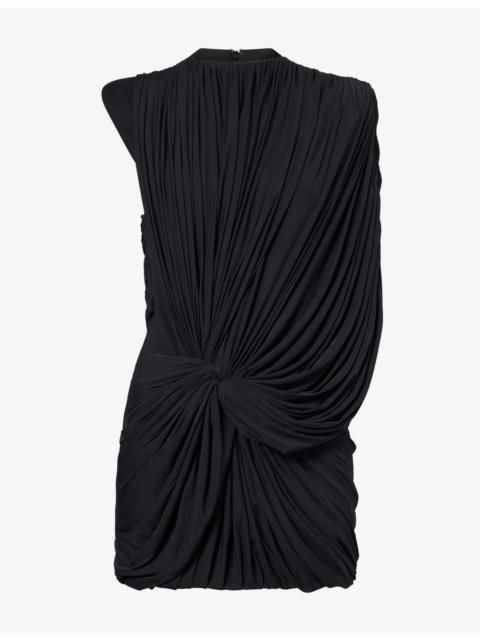 deme Starling Draped Mesh Mini Dress