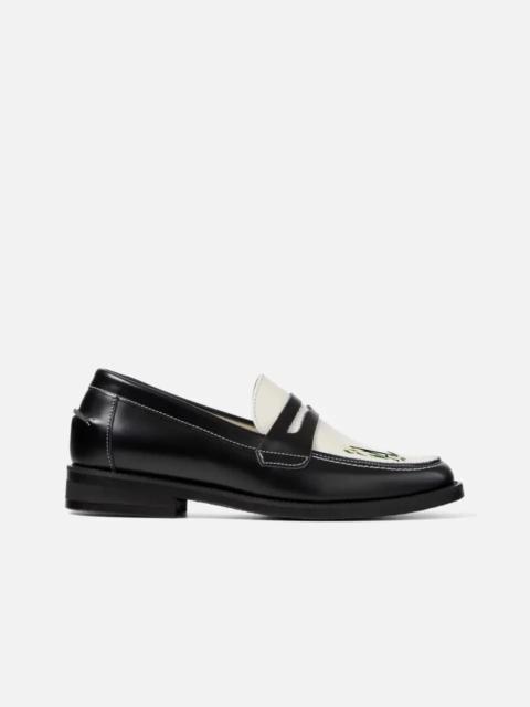 DUKE + DEXTER Hand-Painted Initial Penny Loafer - Women's