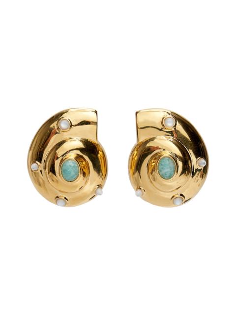 LIZZIE FORTUNATO Nautilus Stud Earrings