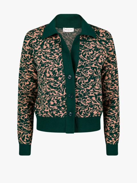 Dries Van Noten PRINTED WOOL CARDIGAN