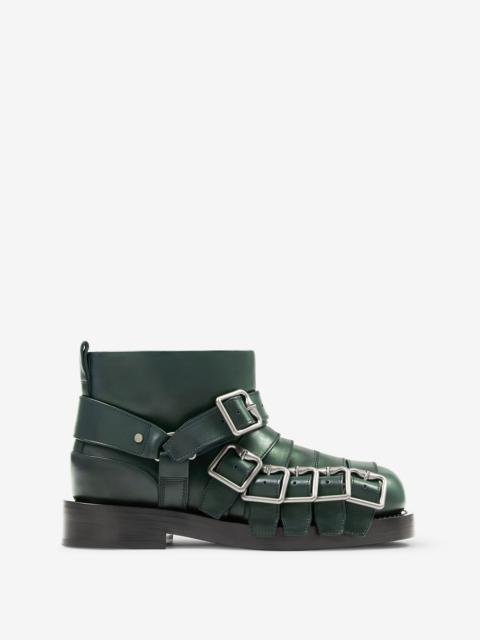 Burberry Leather Strap Boots
